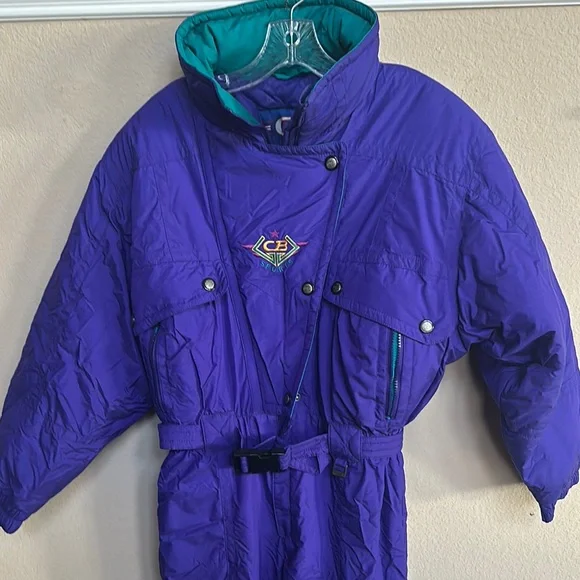 CB Sports Sz 12 Vintage Purple Ski Bib Snow Suit